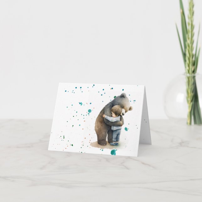 Long distance Hug  Card (Front)