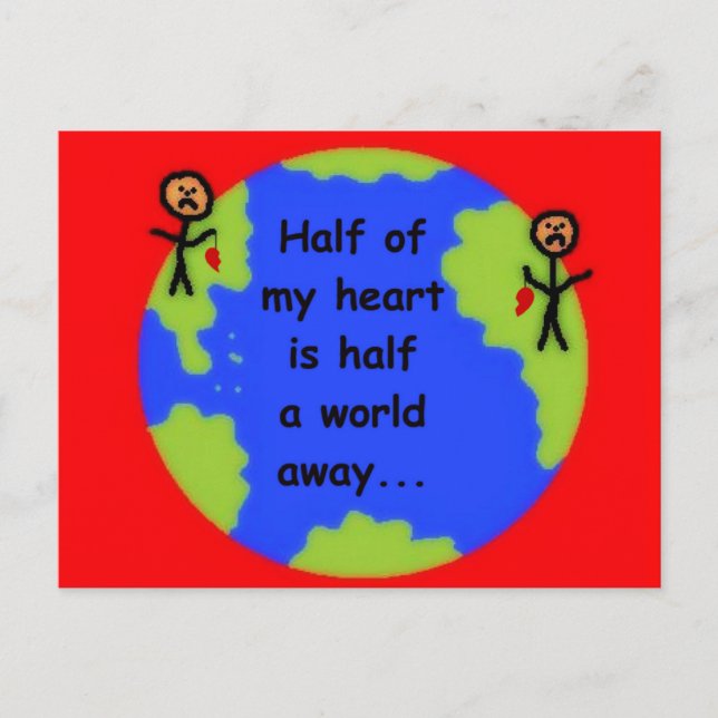 Long Distance Love Postcard (Front)