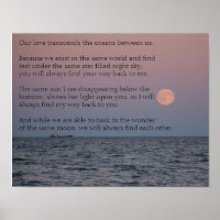 Long Distance Relationship Love Poetry Poster