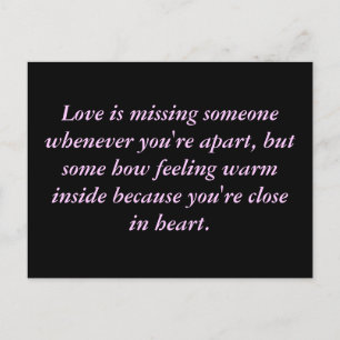 Long Distance Relationship Post Card