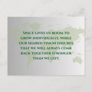 Long Distance Relationship Quote Postcard Miles
