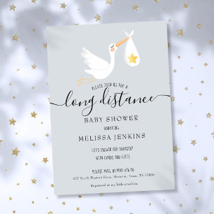 Long Distance Shower Sprinkle By Mail Stork Invitation