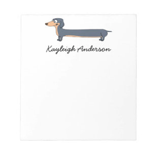 Long Dog - Dachshund 5.5" x 6" Notepad - 40 pages