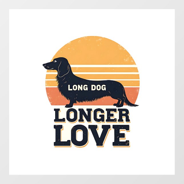Long Dog Longer Love Vintage Dachshund Sunset Grap (Sheet)