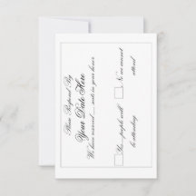 Long Elegant RSVP Card