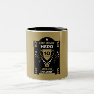 Long Employment Service Recognition Ten years Two-Tone Coffee Mug