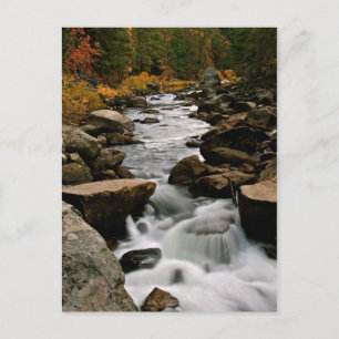 LONG EXPOSURE OF A RIVER AFTER A STORM POSTCARD