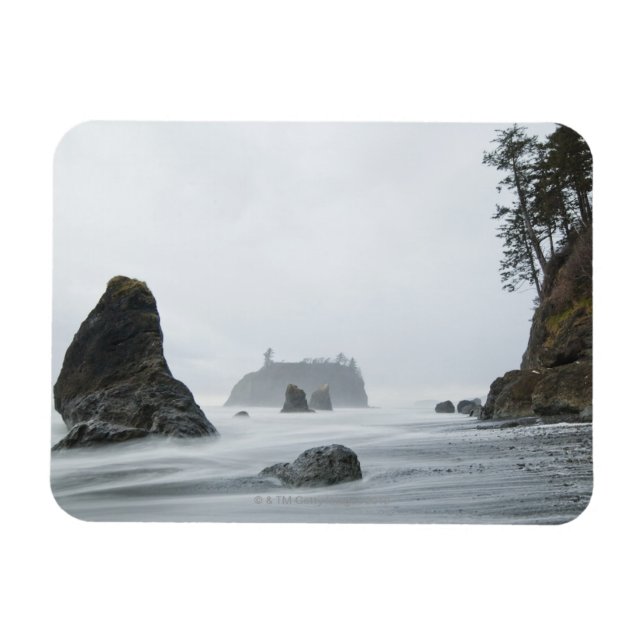 Long exposure of wave motion at Ruby Beach, Magnet (Horizontal)