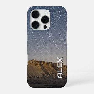 Long Exposure Stars Over Mountain – Night Sky iPhone 16 Pro Case