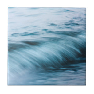 Long exposure waves ceramic tile