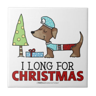 Long for Christmas-Dachshund Tile