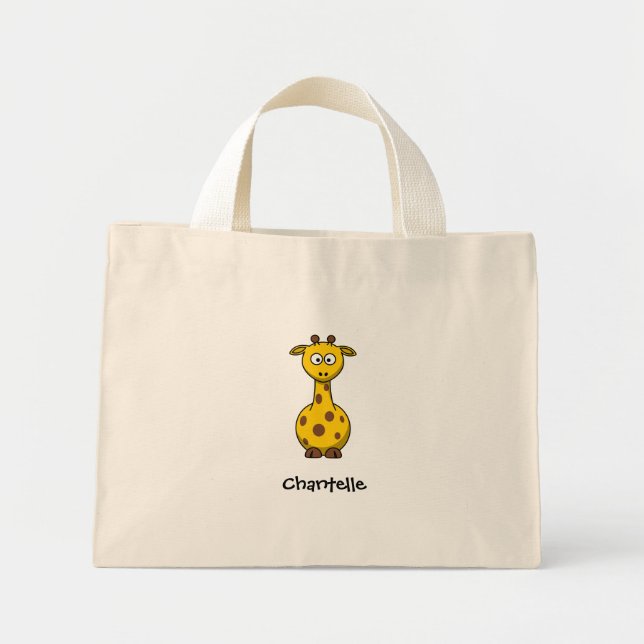 Long giraffe mini tote bag (Front)