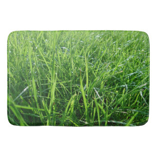 Long Green Grass Bath Mat