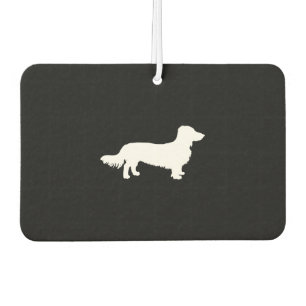 Long hair dachshund dog Dachshund gift silhouette Car Air Freshener