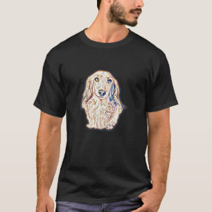 Long Hair Dachshund Gifts Cute Sausage Dog Women M T-Shirt