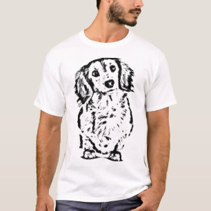 Long Hair Dachshund Lover Gift Doxie Mum Dad Cute T-Shirt
