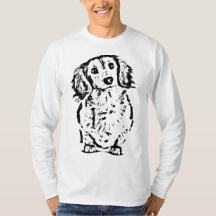 Long Hair Dachshund Lover Gift Doxie Mum Dad Cute T-Shirt