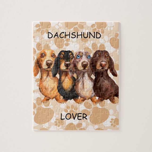 Long Hair Dachsund  Jigsaw Puzzle (Vertical)