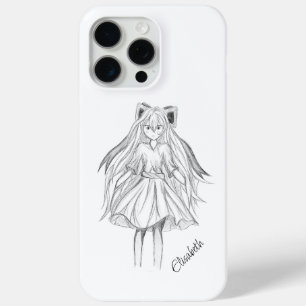Long Hair Girl With Ribbon iPhone 15 Pro Max Case
