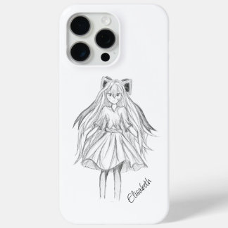 Long Hair Girl With Ribbon iPhone 15 Pro Max Case