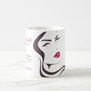 Long Hair hairdresser make up artist  branding Coffee Mug