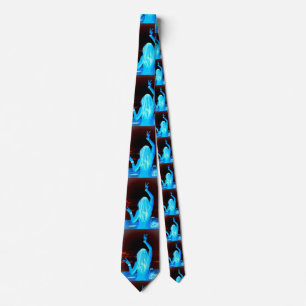 long hair hippie girl peace sign blue tie
