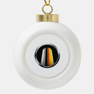 Long Hair Pride Ceramic Ball Christmas Ornament