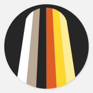 Long Hair Pride Flag Classic Round Sticker