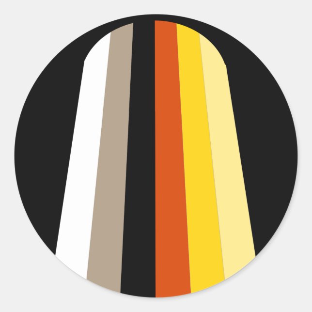 Long Hair Pride Flag Classic Round Sticker (Front)
