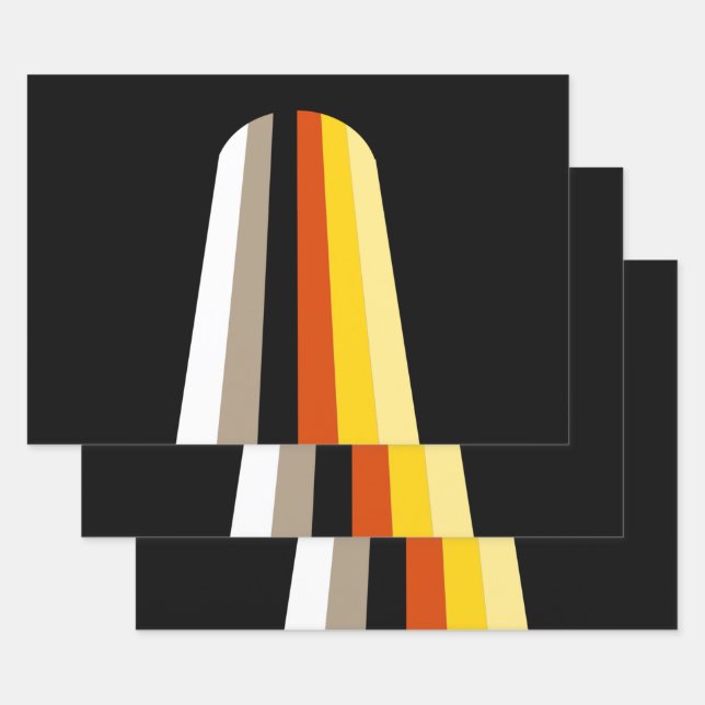 Long Hair Pride Flag Wrapping Paper Sheet (Set)
