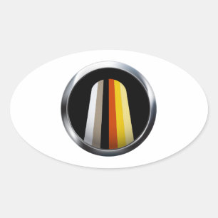Long Hair Pride Oval Sticker