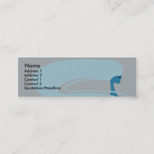 Long Hair - Skinny Mini Business Card