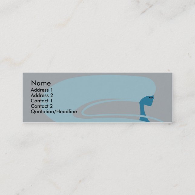 Long Hair - Skinny Mini Business Card (Front)