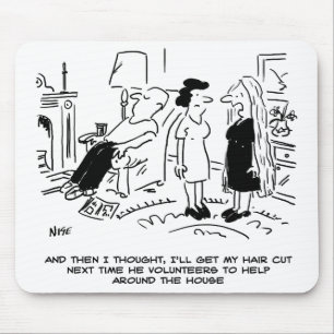 Long Hair Style Due to No Haircut or Hair Styling Mouse Pad