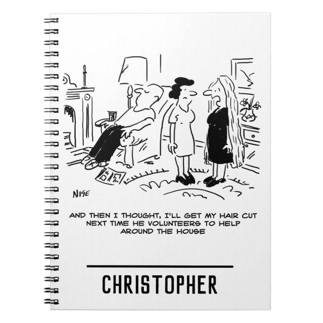 Long Hair Style Due to No Haircut or Hair Styling Notebook (Front)