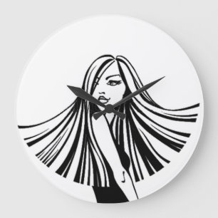 Long Haired Beauty Wall Clock