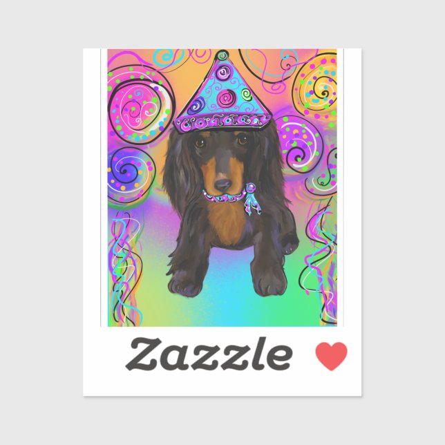 LONG HAIRED BLACK & TAN DOXIE   (Sheet)