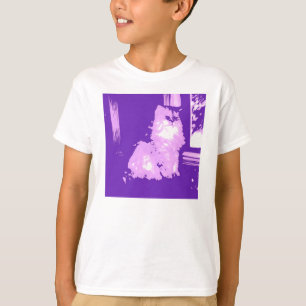 Long-haired Cat Pop Art T-Shirt