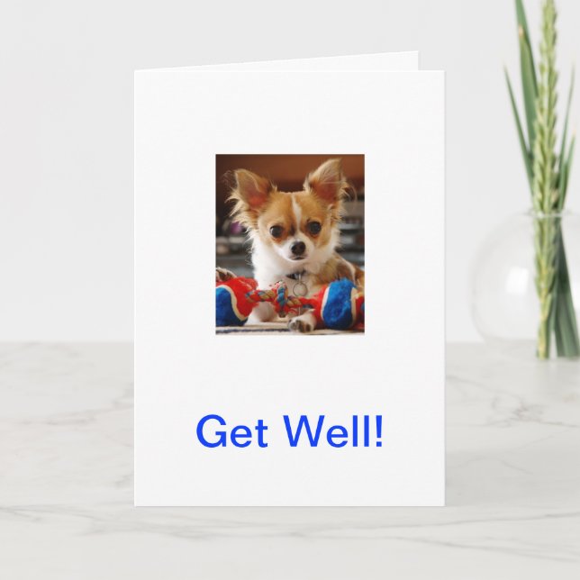 Long Haired Chihuahua Card (Front)