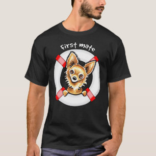 Long Haired Chihuahua First Mate T-Shirt
