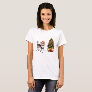 Long Haired Chihuahua Funny Christmas Dog Tree T-Shirt