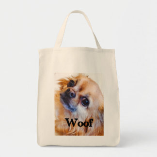 long-haired Chihuahua grocery bag
