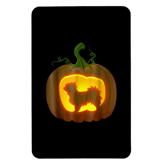 Long Haired Chihuahua Halloween Magnet (Vertical)