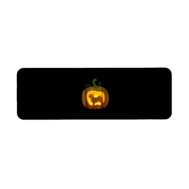 Long Haired Chihuahua Halloween Return Address Label (Front)