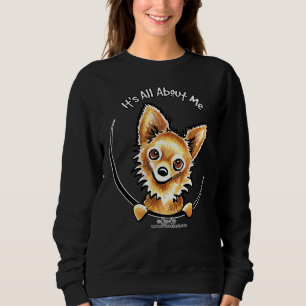 Long Haired Chihuahua It S All About Me Fitted Sweatshirt