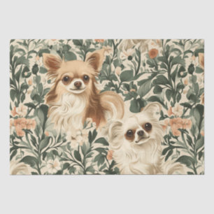 Long Haired Chihuahuas William Morris Decoupage Tissue Paper