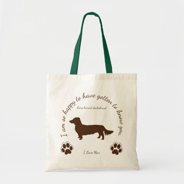 Long haired dachshund bag for you and your dog トート (Front)