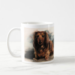 Long Haired Dachshund dog Coffee Mug
