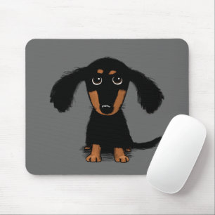 Long Haired Dachshund Puppy Mouse Pad