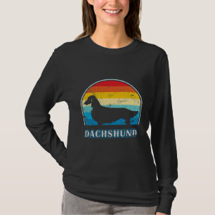 Long Haired Dachshund Vintage Dog T-Shirt